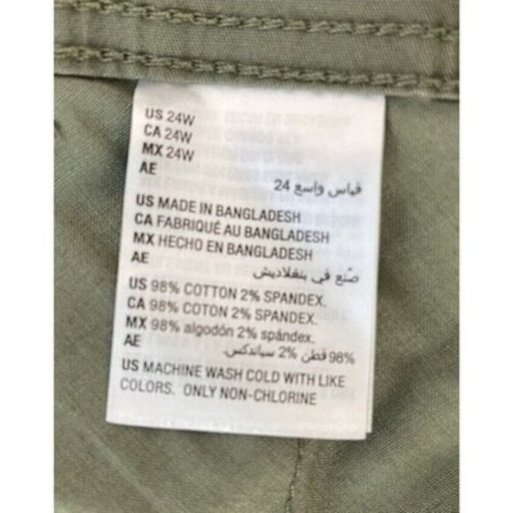 Style & Co Olive Green Comfort Waist Shorts Plus Size 24W NWT - Picture 4 of 5